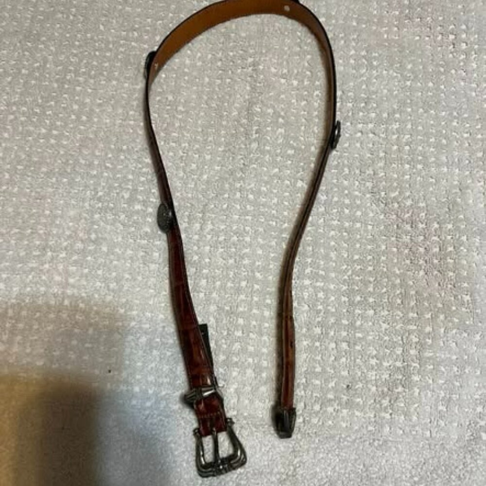 Brighton - Cute Brown Western Style Leather Belt	Medium